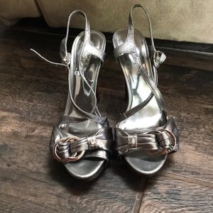 Sexy Strappy Silver Heels